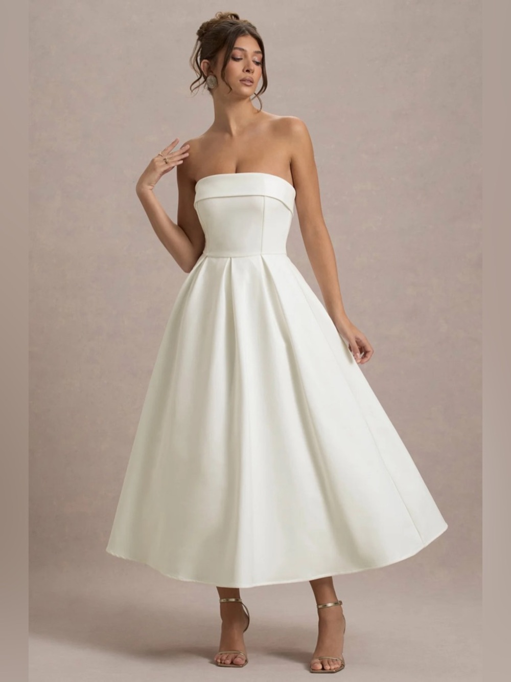 CLUB L LONDON Skater Midi Dress